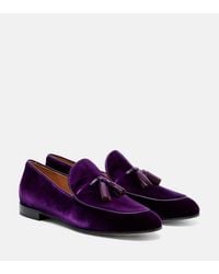 Gianvito Rossi - Tasseled Velvet Loafers - Lyst