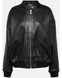 Stouls - Pharrell Leather Bomber Jacket - Lyst