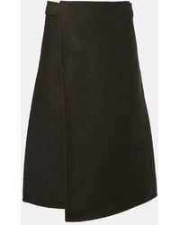 Proenza Schouler - Bodhi Wool-Blend Boucle Twill Wrap Skirt - Lyst