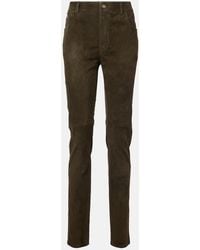 Chloé - Suede Slim Pants - Lyst