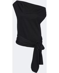 Proenza Schouler - Zafira Asymmetric Cotton Jersey Top - Lyst