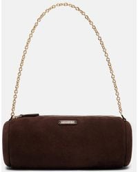Aquazzura - Hoop Mini Suede Shoulder Bag - Lyst