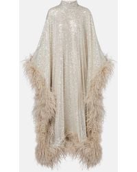 ‎Taller Marmo - Casta Diva Disco Feather-Trimmed Gown - Lyst