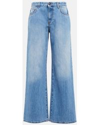 The Row - Eglitta Mid-Rise Wide-Leg Jeans - Lyst