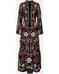 FARM Rio - Vestido Largo Rococo Flowers A Capas - Lyst