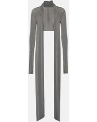 Alex Perry - Scarf-Detail Embellished Jersey Crop Top - Lyst