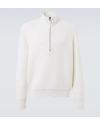 Tom Ford - Ribbed-Knit Wool Half-Zip Sweater - Lyst