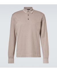 ZEGNA - Cotton Henley Shirt - Lyst