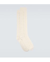 Valentino - Pointelle Cotton Socks - Lyst