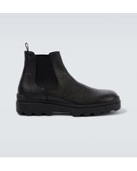 Prada - Chelsea Leather Ankle Boots - Lyst