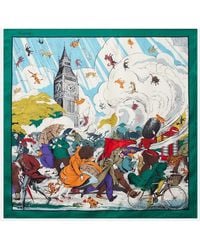 Burberry - Printed Silk Twill Scarf - Lyst