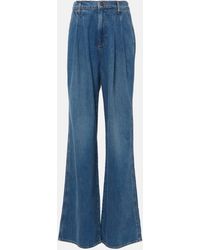Veronica Beard - Mia Mid-rise Wide-leg Jeans - Lyst
