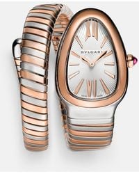 BVLGARI - Uhr Serpenti Tubogas Mit 18Kt Rosegold Und Rubellit - Lyst