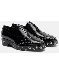Noir Kei Ninomiya - X Jimmy Choo Embellished Leather Oxford Shoes - Lyst