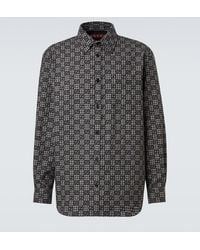 Gucci - Gg Checked Wool And Cotton Shirt - Lyst