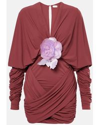 Magda Butrym - Vestido Corto De Jersey Con Aplique Floral - Lyst