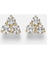 Anita Ko - Trillion Medium 18Kt Earrings With Diamonds - Lyst