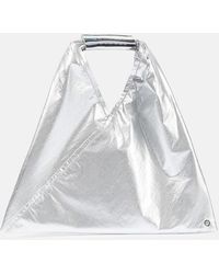 MM6 by Maison Martin Margiela - Silver Japanese Mini Metallic Tote Bag - Women's - Polyester/polyurethane/polyamide - Lyst