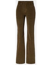 Veronica Beard - High-Rise Cotton Wide-Leg Pants - Lyst