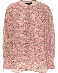 Isabel Marant Blusa Amba de seda estampada - Rosa
