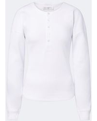 Victoria Beckham - Hazel Ribbed-Knit Cotton Top - Lyst