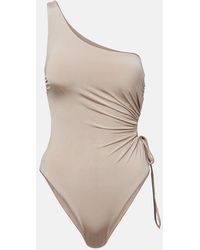 Max Mara - Canarie Ruched One-Shoulder Swimsuit - Lyst