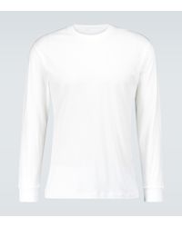 WARDROBE.NYC Long-sleeved Cotton T-shirt - White