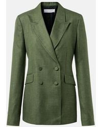 Gabriela Hearst - Angela Wool, Silk, And Linen Suit Jacket - Lyst