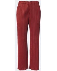 Pleats Please Issey Miyake - Monthly Colors: September Pleated Straight Pants - Lyst