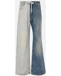 Balenciaga - Fifty-Fifty Low-Rise Wide-Leg Jeans - Lyst