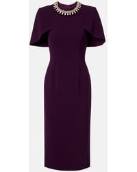 Jenny Packham - Thalia Crystal-Embellished Midi Dress - Lyst