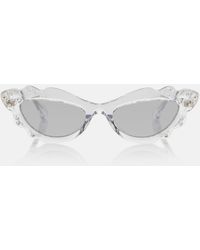 Aquazzura - Palm Babe Embellished Cat-Eye Sunglasses - Lyst