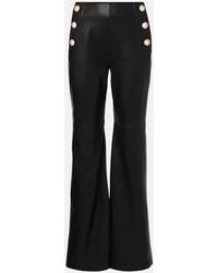 Dorothee Schumacher - Sleek Statement Leather Flared Pants - Lyst