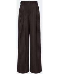 Dolce & Gabbana - Pinstripe Wool-Blend Wide-Leg Pants - Lyst