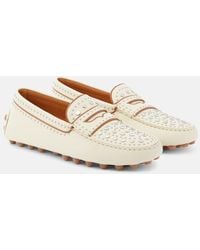 Tod's - Gommino Studded Leather Moccasins - Lyst