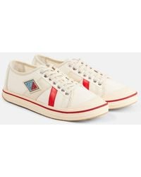 Bottega Veneta - Eliot Leather And Canvas Sneakers - Lyst
