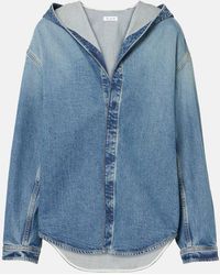 Alaïa - Hooded Denim Shirt - Lyst