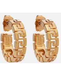 Versace - Greca Hoop Earrings - Lyst