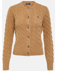 Polo Ralph Lauren - Cable-Knit Wool And Cashmere Cardigan - Lyst