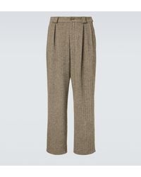 Giorgio Armani - Archivio Cotton-Blend Straight Pants - Lyst