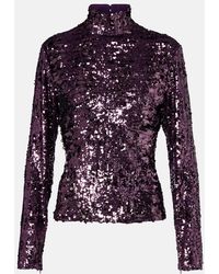 Rabanne - Top Mit Pailletten - Lyst
