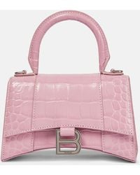 Balenciaga - Hourglass Small Croc-Effect Tote Bag - Lyst