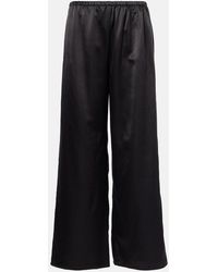 Asceno - Austin Silk And Wool Wide-Leg Pants - Lyst