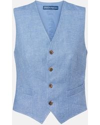 Polo Ralph Lauren - Linen And Cotton Twill Vest - Lyst