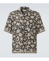 Commas - Printed Cotton And Silk Bowling Shirt - Lyst