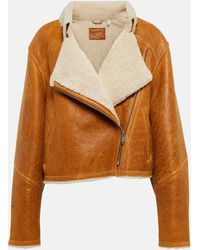 Isabel Marant - Apstya Leather And Shearling Jacket - Lyst