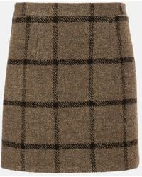 Patou - Checked Wool-Blend Tweed Miniskirt - Lyst