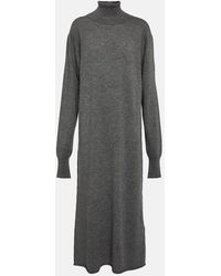 Jil Sander - Cashmere Turtleneck Midi Dress - Lyst