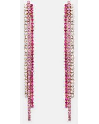 SHAY - Triple Thread 18Kt Rose Drop Earrings With Rubies, Sapphires, And Diamonds - Lyst