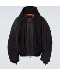 Balenciaga - Incognito Hooded Bomber Jacket - Lyst